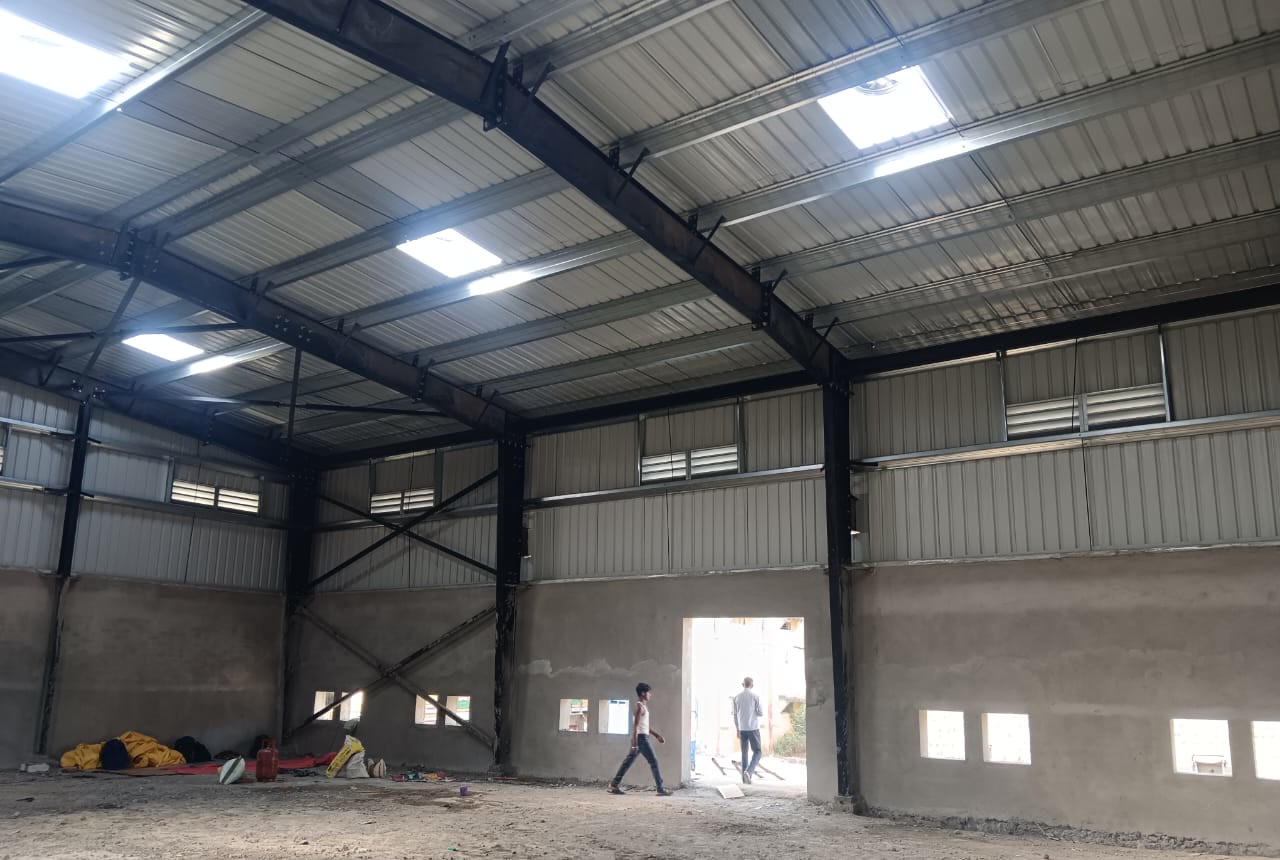 Wide Shri Satiji industrial building interior
