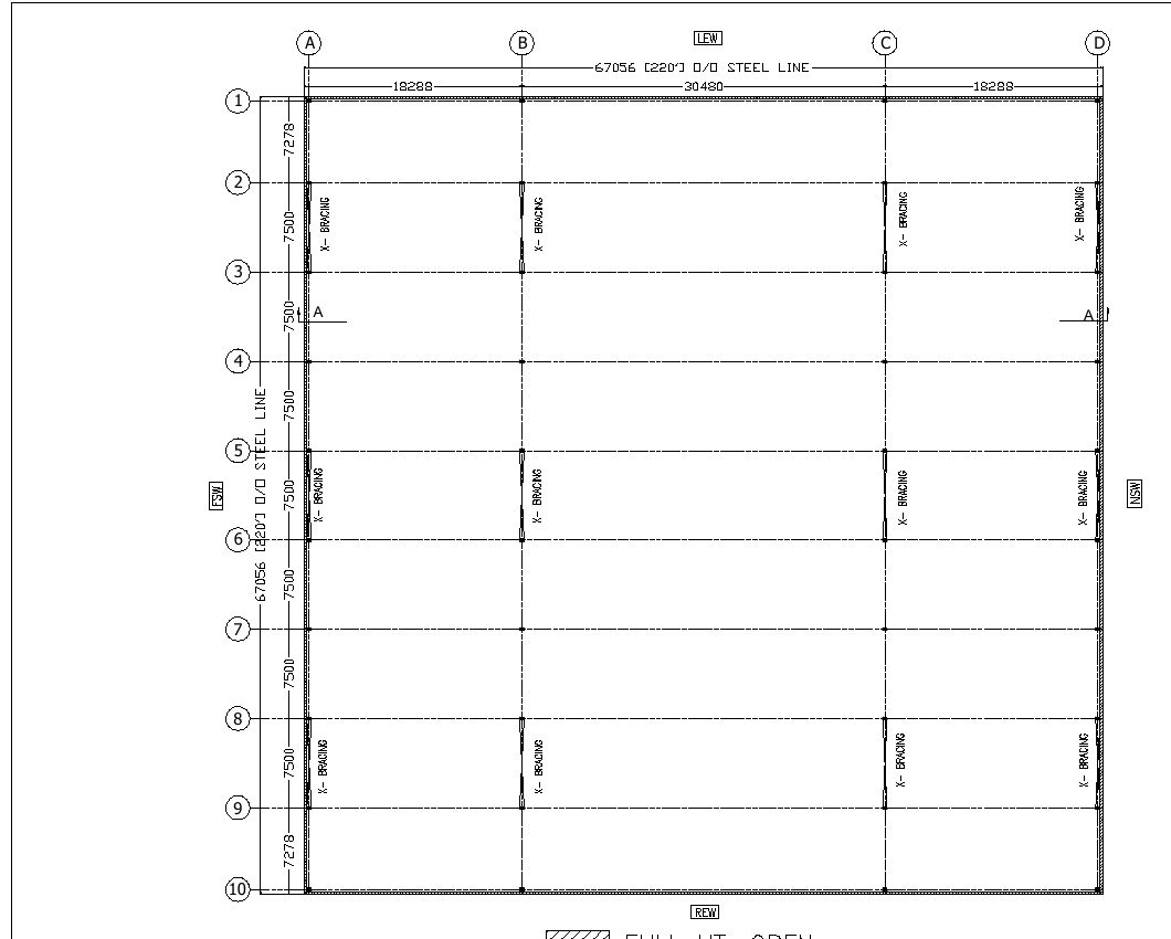 Project drawing for Bajrang Cotex Industrial Shed