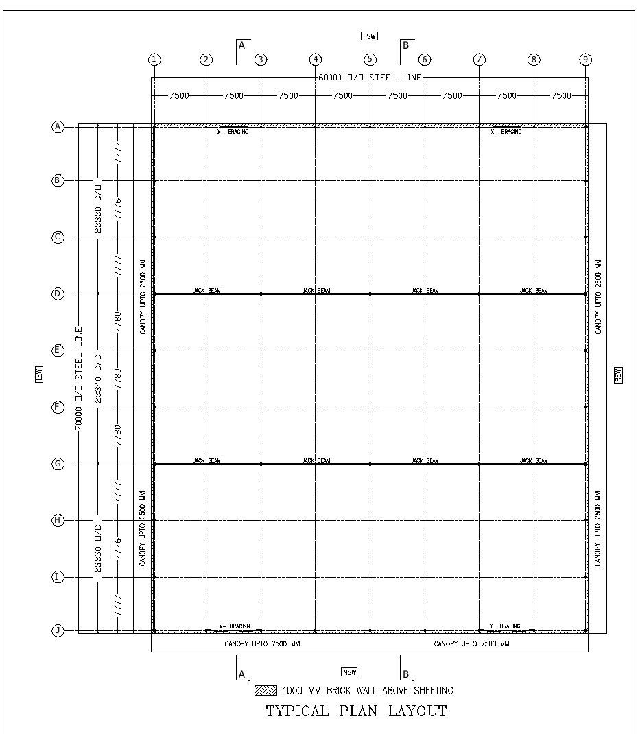 Project drawing for Emco Industrial Shed