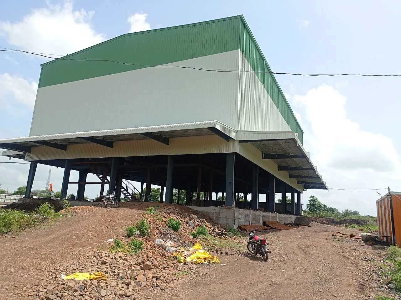 Anonymised cotton processing shed in Washim during execution
