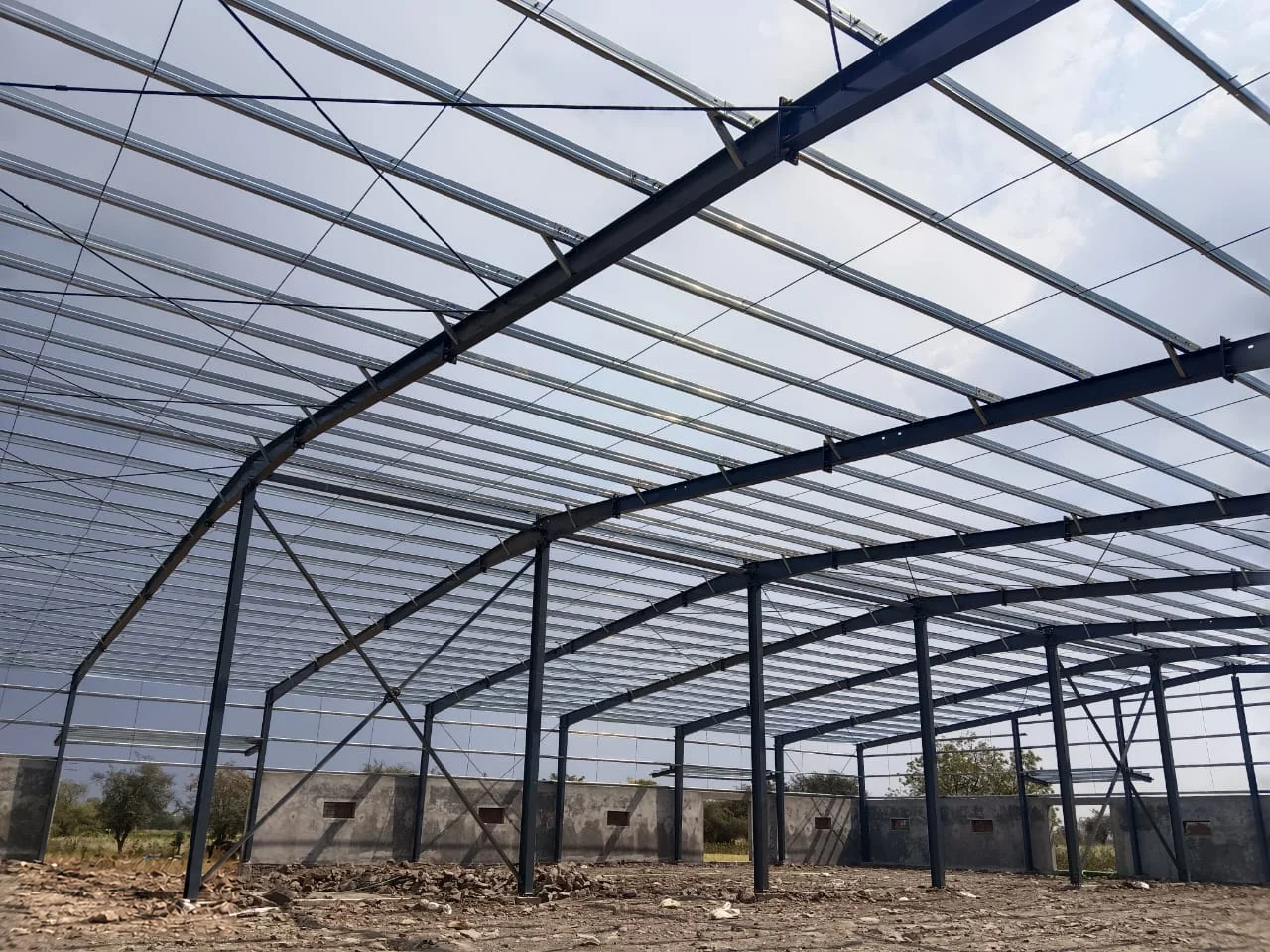 Dr. Awachar Godowns · Godown 3 · Kalambeshwar, Maharashtra · Godown 3 · internal roof frame